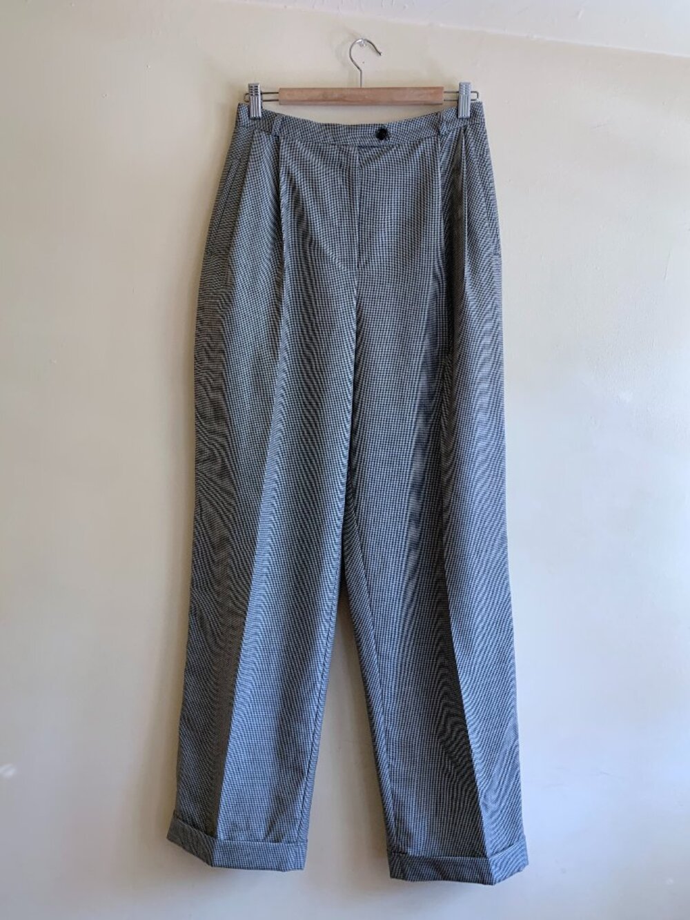 VINTAGE Austin Reed Worsted Wool Houndstooth Trousers Women's Size 10